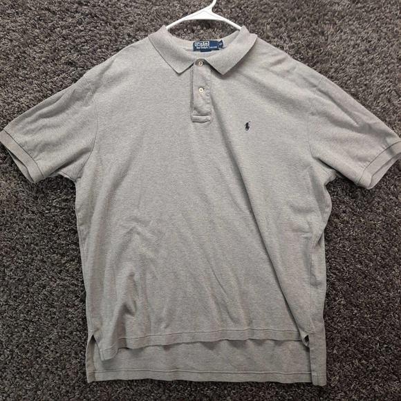 Polo Ralph Lauren Other - Polo Ralph Lauren Shirt Adult XL Gray Pony Golf Golfer Knit Cotton USA Made